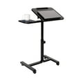 thumbnail image 1 of Seville Classics Tilting Sit-Stand Computer Desk Cart with Mouse Pad Table, Height-Adjustable from 27.5" to 40" H, Black, 1 of 16