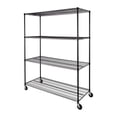 thumbnail image 1 of Seville Classics UltraDurable® 4-Tier NSF Steel Wire Shelving, 60" W x 24" D x 76" H, Black, 1 of 12