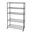 thumbnail image 1 of Seville Classics UltraDurable Commercial-Grade 5-Tier NSF-Certified Steel Wire Shelving with Wheels, 48" x 18", Black, 1 of 12