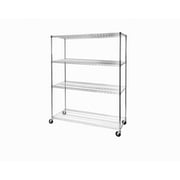 Seville Classics UltraDurable® 4-Tier NSF Steel Wire Shelving, 60" W x 24" D, Chrome