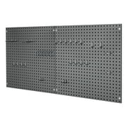 Seville Classics UltraHD® 2-Piece Pegboard Set w/ 23 Piece Hook Assortment, 24" W x 24" D, Graphite