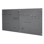 Seville Classics UltraHD  2-Piece Pegboard Set w/ 23 Piece Hook Assortment, 24" W x 24" D, Graphite