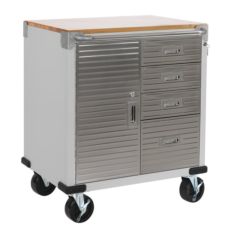 Seville Classics UltraHD Metal 4-Drawer Rolling Storage Cabinet