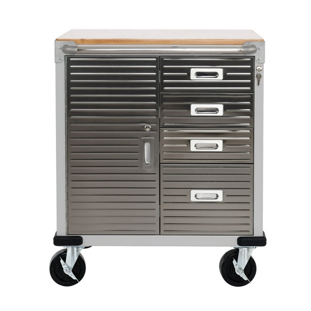 Seville Classics UltraHD Metal 4Drawer Rolling Storage with