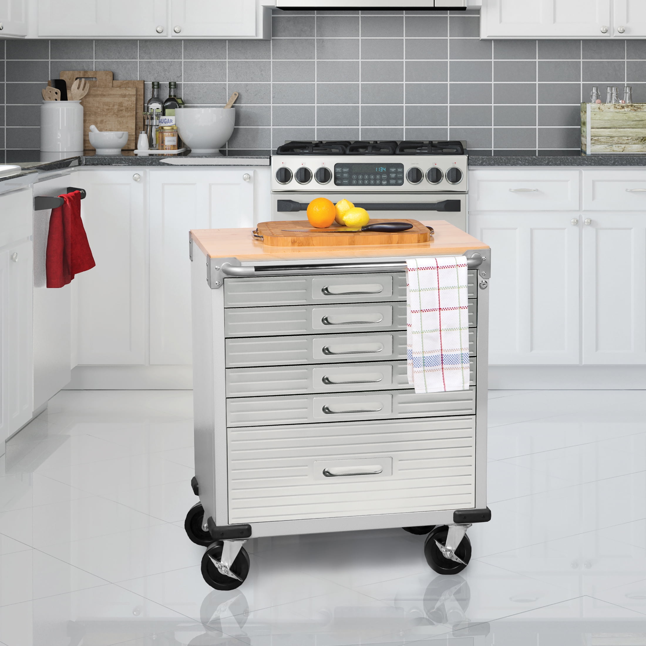 Seville Classics UltraHD 6Drawer Rolling Lockable Storage 28