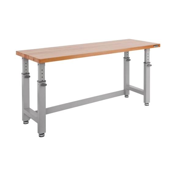 Seville Classics UltraHD Adjustable Height Workbench, Granite, 72" W x 25" D x 28.5" - 42" H