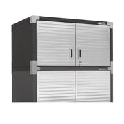 Seville Classics UltraHD  Stacking Top Steel Body Lockable Storage Cabinet Organizer Shelving Unit, 36" W x 24" D x 18.5" H, Graphite