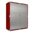thumbnail image 1 of Seville Classics UltraHD® Steel Storage Lockable Organizer Locker Cabinet, 60" W x 24" D x 72" H, Red, 1 of 9