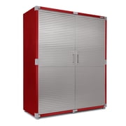 Seville Classics UltraHD  Steel Storage Lockable Organizer Locker Cabinet, 60 W x 24 D x 72 H, Red
