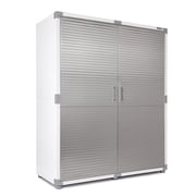Seville Classics UltraHD  Steel Storage Lockable Organizer Locker Cabinet, 60" W x 24" D x 72" H, White