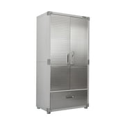 Seville Classics UltraHD French Door Storage Cabinet with Drawer, 36" W x 18" D x 72" H