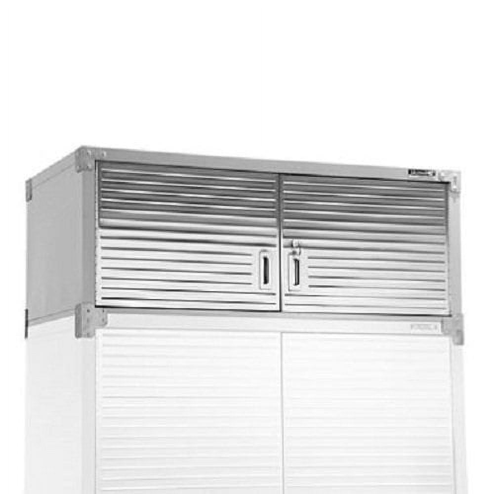 Seville Classics UltraHD® Stacking Top Steel Body Lockable Storage Cabinet Organizer Shelving Unit, 48" W x 24" D x 18.5" H, Granite