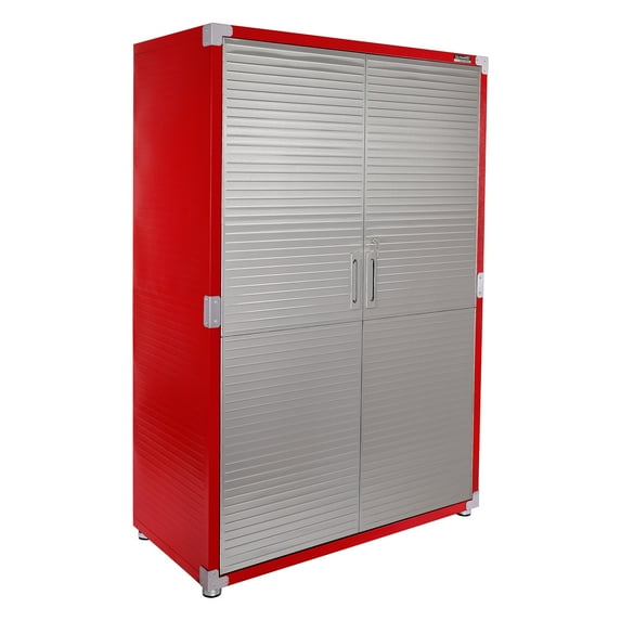 Seville Classics UltraHD® Heavy Steel Lockable Organizer Locker Storage Cabinet, 48" W x 24" D, Red