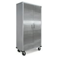 thumbnail image 1 of Seville Classics UltraHD Rolling Storage Cabinet, 36" W x 18" D x 72" H, Granite Gray, 1 of 7