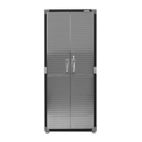 Seville Classics UltraHD® Steel Body Lockable Storage Cabinet Organizer Locker Shelving Unit, Graphite, 30" W x 18" D x 72" H