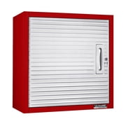 Seville Classics UltraHD Solid Steel Lockable Wall Cabinet Organizer, w/ Adjustable Shelf, Red, 24" W x 12" D x 24" H