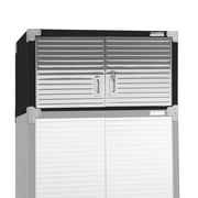 Seville Classics UltraHD® Stacking Top Steel Body Lockable Storage Cabinet Organizer Shelving Unit, 36" W x 18" D x 18.5" H, Graphite