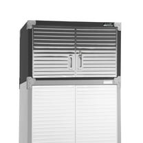 Seville Classics UltraHD® Stacking Top Steel Body Lockable Storage Cabinet Organizer Shelving Unit, 30" W x 18" D x 18.5" H, Graphite