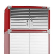 Seville Classics UltraHD  Stacking Top Steel Body Lockable Storage Cabinet Organizer Shelving Unit, 36 W x 18 D x 18.5 H, Red