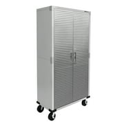 Seville Classics UltraHD Steel Body Lockable Storage Filing Cabinet Organizer Locker Shelving Unit 36" W x 18" D x 72" H, Granite Gray