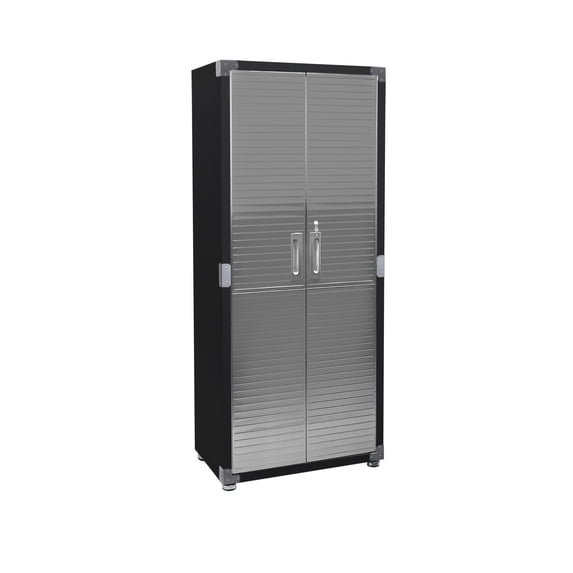 Seville Classics UltraHD Steel Storage Cabinet, 30" W x 18" D x 72" H, Satin Graphite