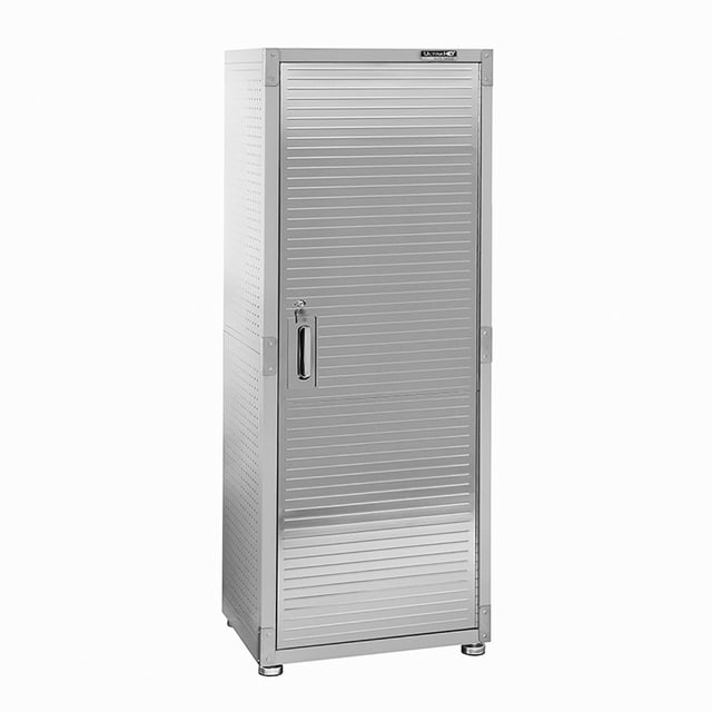 Seville Classics UltraHD Steel Storage Locker Cabinet, 24" W x 18" D x 66" H, Granite Gray