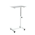 thumbnail image 1 of Seville Classics airLIFT® 23.6" Overbed Height Adjustable Mobile Side Table Cart, White, 1 of 12