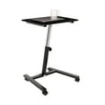 thumbnail image 1 of Seville Classics airLIFT 23.7" Tempered Glass Height Adjustable Mobile Laptop Desk Cart, Black, 1 of 10