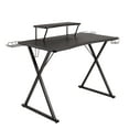 thumbnail image 1 of Seville Classics airLIFT® Computer Writing Study Desk, Black, 42" Carbon Fiber X Frame, 1 of 11