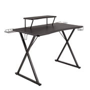 Seville Classics airLIFT  Computer Writing Study Desk, Black, 42" Carbon Fiber X Frame