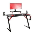 thumbnail image 1 of Seville Classics airLIFT Computer Writing Study Desk, Black and Red, 47" Carbon Fiber Z Frame, 1 of 13