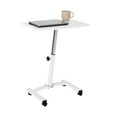 thumbnail image 1 of Seville Classics airLIFT® Height Adjustable Mobile Rolling Laptop Cart Desk w/ Wheels, White, Flat (24"), 1 of 11