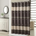 thumbnail image 1 of Seville Polyester Bronze Farmhouse Printed Vintage Shower Curtain,Decorative Chocolate Waterproof Brown Bathroom Curtains,72 inches W x 72 inches H, 1 of 6
