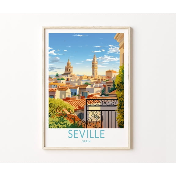 Seville Spain City Travel Home Decor Unframed Paper Print