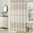 thumbnail image 1 of Seville Tan Polyester Printed Farmhouse Yellow Shower Curtain,Decorative Waterproof Bathroom Curtains,72" W x 72" H-tan/Cream, 1 of 6