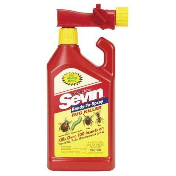 Garden Tech Sevin Insect Killer Spray With Hose End - Carbaryl - 32 Oz