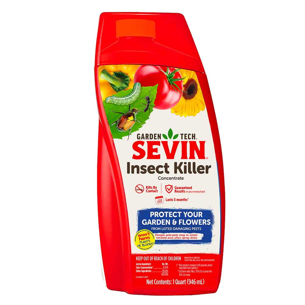 Garden Tech Sevin Concentrate Bug Killer, 32 fl oz, Outdoor Insecticide ...
