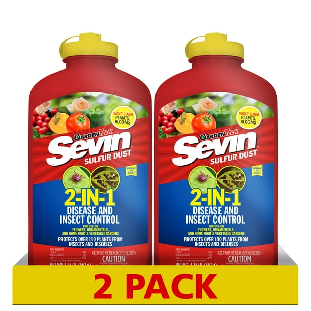 Sevin Sulfur Dust 2in1 Disease and Insect Killer, 1.25 lb (2 Pack