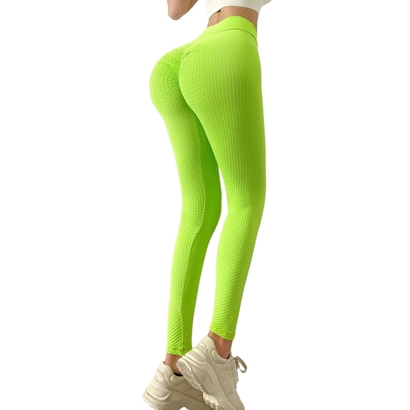 Sevpuikl Women Butt Lifting Leggings High Waist Seamless Gym Running Tummy Control Yoga Pants Solid Color