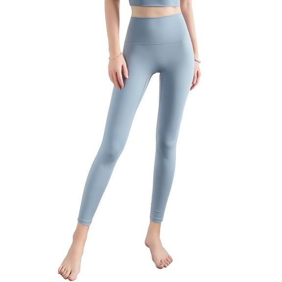 Sevpuikl Women's High-Waisted Butt-Lifting Leggings with Tummy Control, Opaque, Elastic, Soft and Stretchy for Yoga and Running(Blue,M)