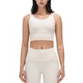 thumbnail image 1 of Sevpuikl Women's Seamless High Neck Padded Sport Bra V-Back Medium Support Athletic Tank Top Yoga Fitness workout Crop Tops, 1 of 7