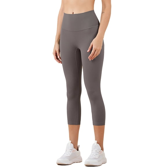 Sevpuikl Women's high waist capri leggings Tummy Control Butt Lifting Soft Elastic for Yoga Running Cycling Fitness(Grey-1,M)
