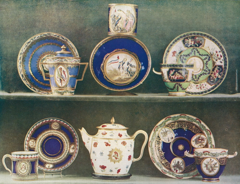 Sevres porcelain decorated with emblems of the French Revolution From a contemporary print Canvas Art - Ken Welsh Design Pics (15 x 12)