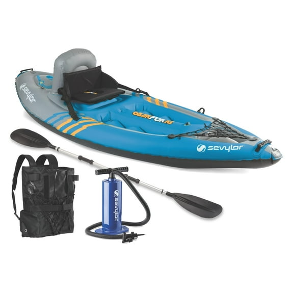Sevylor Portable and Lightweight 1-Person Kayak with Backpack with 5-Minute Set Up