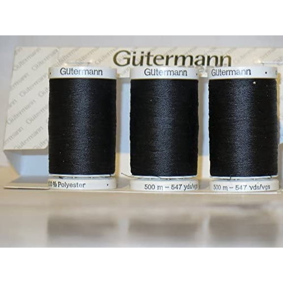 Sew-All, All PurposeThread 547 Yards-Black GUTERMANN Thread 3 Pack (Black)