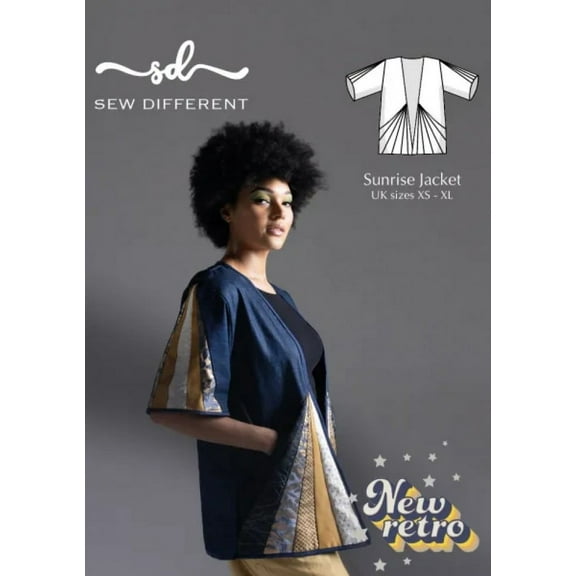 Sew Different Sewing Pattern Sunrise Jacket Women XS-XL Jackets, Vintage Style