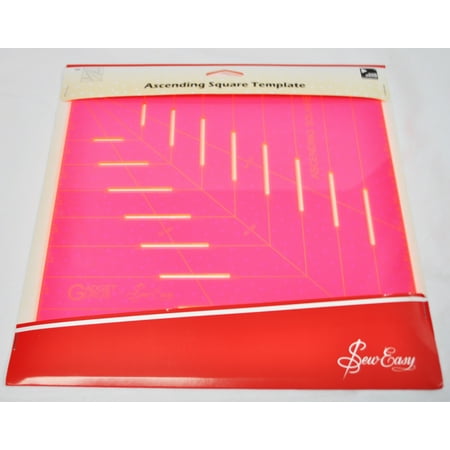 Sew Easy 10 Inch x 10 Inch Ascending Square Quilt Template ERGG10.PNK