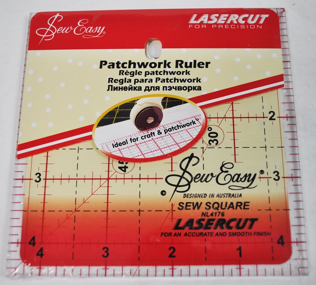 4.5 Ruler Sew Easy 4.5 Inch x 4.5 Inch Square Patchwork Quilt Ruler NL4176 ...