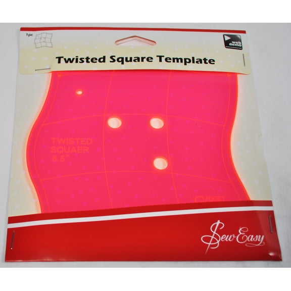 Sew Easy 6.5 Inch Twisted Square Quilt Template ERGG03.PNK