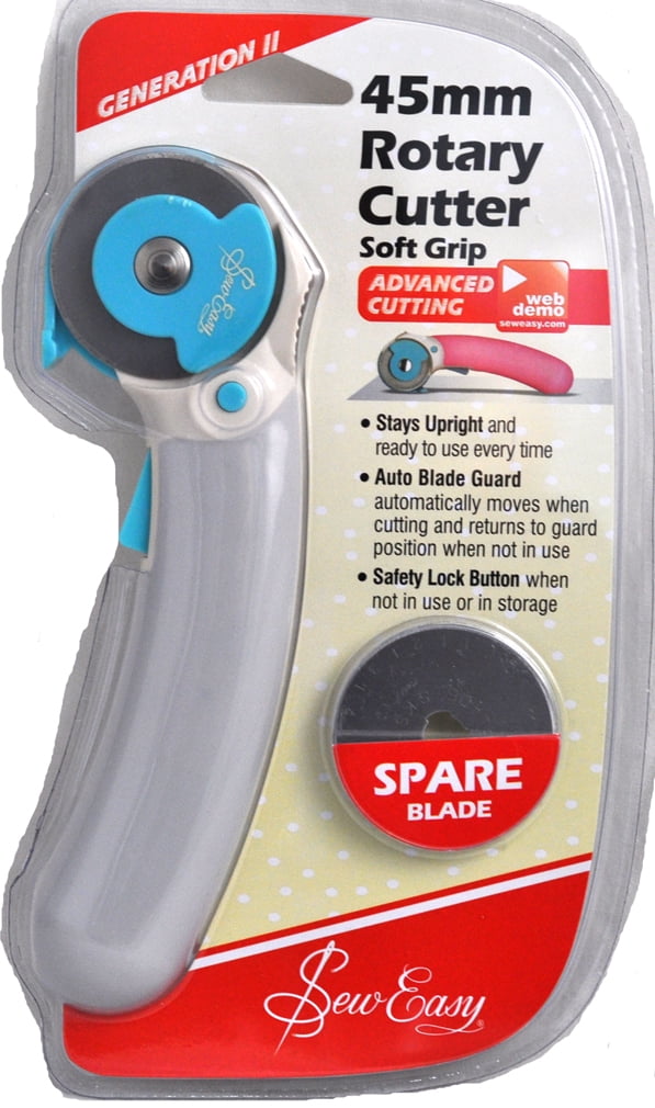 Sew Easy Rotary Cutter Grey 45mm + spare blade ER4096.Gray